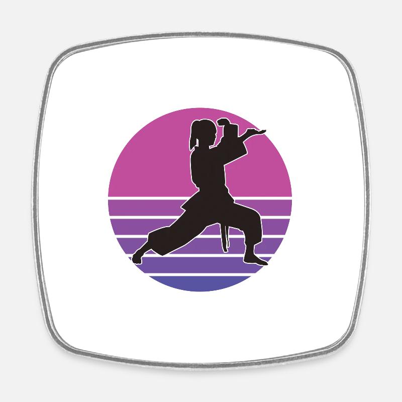 karate karate Mädchen karate Kinder Karate - Viereckiger Kühlschrankmagnet - Weiß