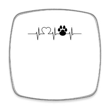 drôle chien rengaine cadeau chien à quatre pattes wuf - Magnet carré - blanc - Devant