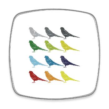 Neon Pop Art Retro Perroquet Cadeau - Magnet carré - blanc - Devant