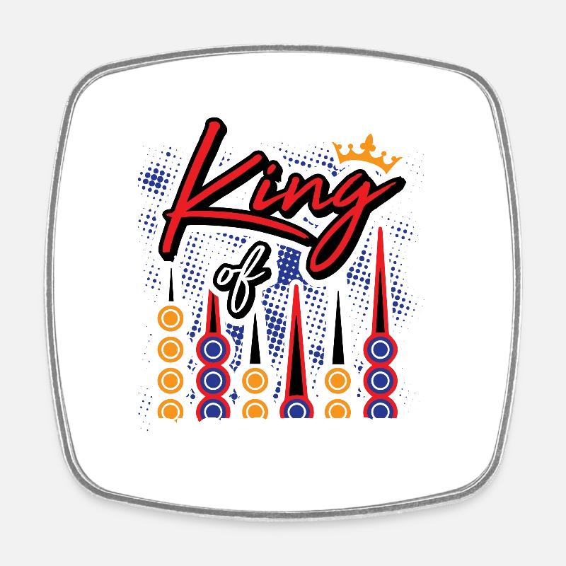 Backgammon Backgammon Spiel Backgammon King - Viereckiger Kühlschrankmagnet - Weiß