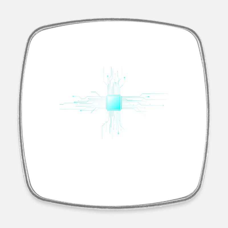 I Breake Coder Computer Nerd Science - Viereckiger Kühlschrankmagnet - Weiß