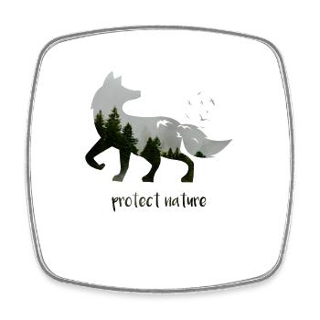 Conservation renard environnement animal cadeau - Magnet carré - blanc - Devant