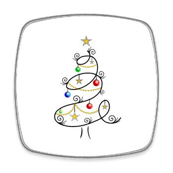 Tannenbaum Weihnachtsbaum Christbaum Weihnachten - Viereckiger Kühlschrankmagnet - Weiß - Vorne