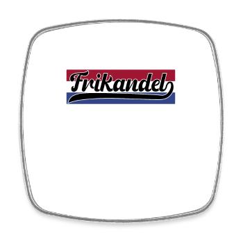 Frikandel mit Holland Flagge - Viereckiger Kühlschrankmagnet - Weiß - Vorne