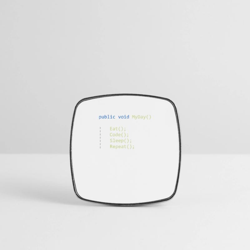 C # Eat Code Sleep Repeat - Programmer Square fridge magnet