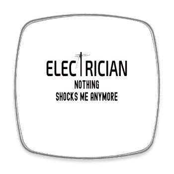 électricien - Magnet carré - blanc - Devant