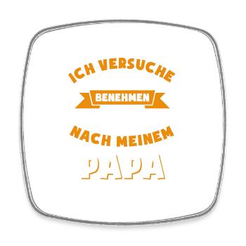 Ich versuche mich zu benehmen - Viereckiger Kühlschrankmagnet - Weiß - Vorne