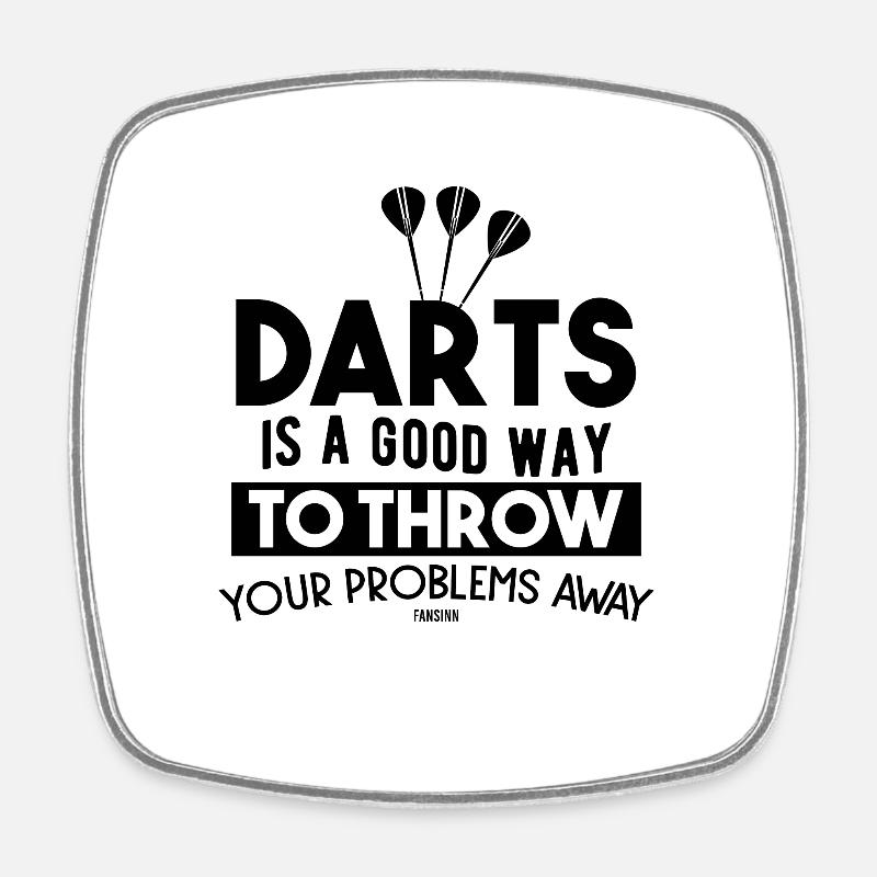 Darts - Viereckiger Kühlschrankmagnet - Weiß