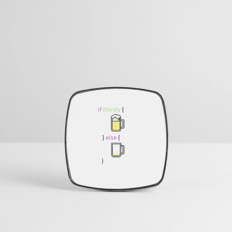 Programmeur de langage de programmation codeur de bière programmeur Magnet carré
