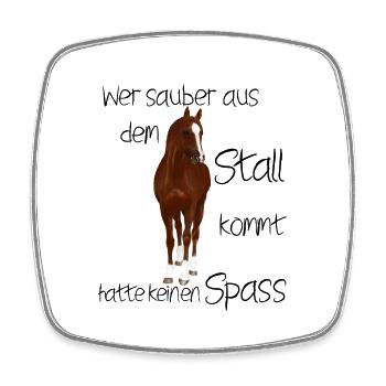 reiten Pferd Liebe Reiterin Pferde Pferdesprüche - Viereckiger Kühlschrankmagnet - Weiß - Vorne