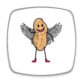 Xmas arachnette nuss ange aile fantasy - Magnet carré - blanc - Devant