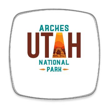 Nationalpark Arches, Nationalpark Arches national - Viereckiger Kühlschrankmagnet - Weiß - Vorne