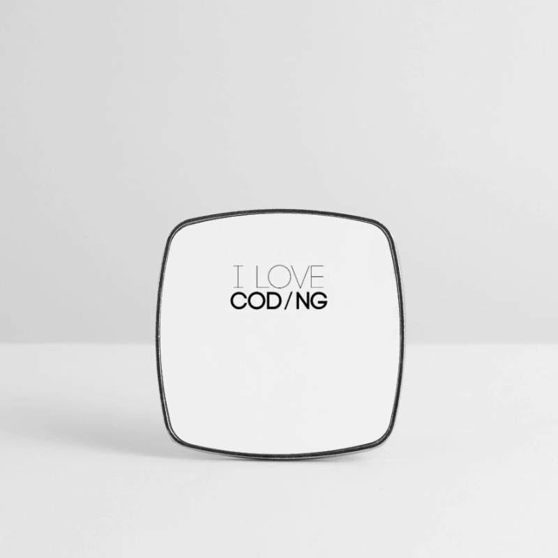 J'aime programmer la profession de code de programmeur Magnet carré