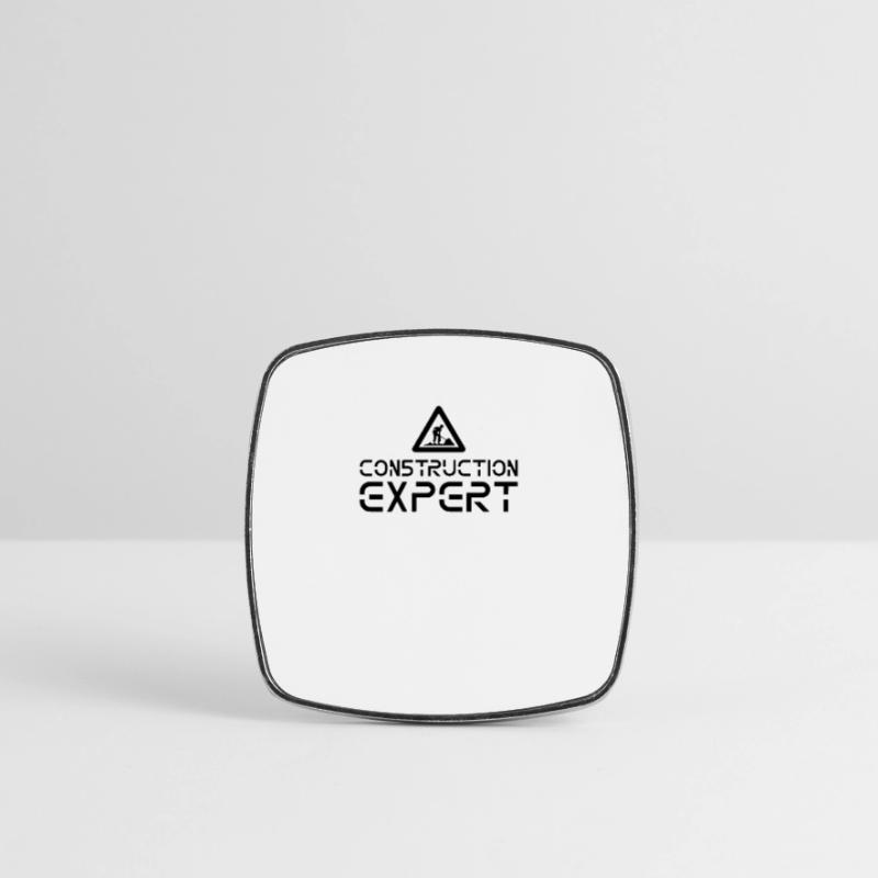 Construction site ExpertE construction workers construction construction work Square fridge magnet
