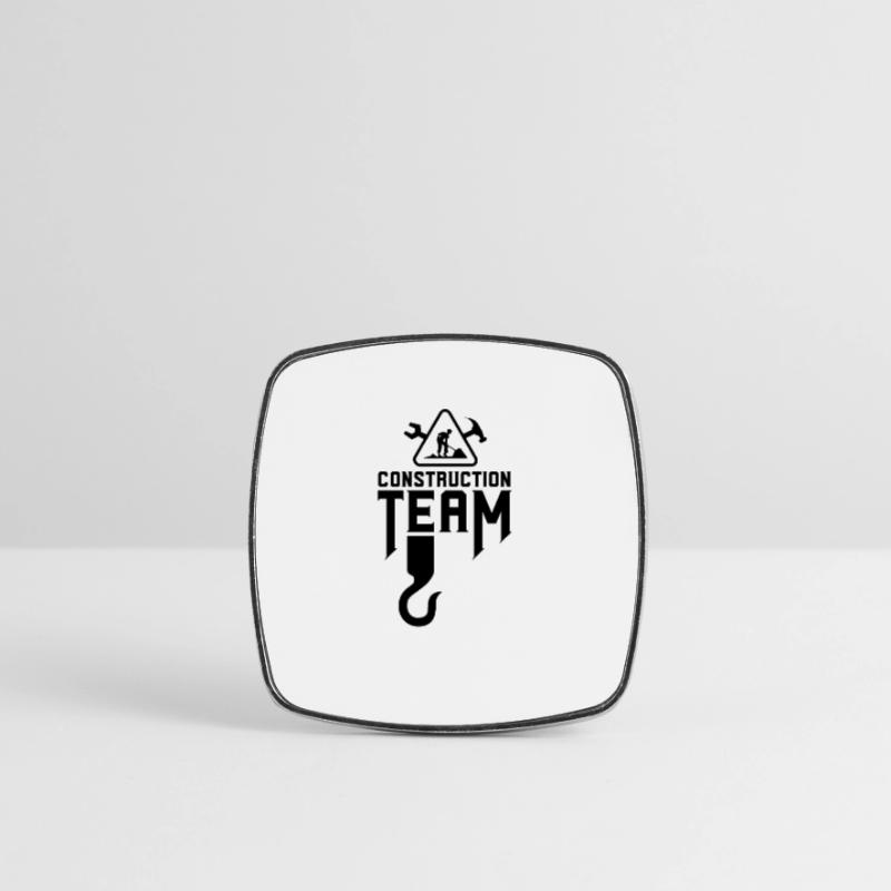 Construction site team construction workers building construction sites Square fridge magnet