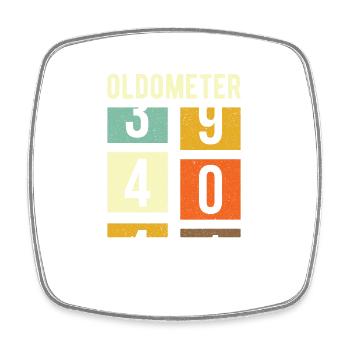 Oldometer 40th Birthday Gift - Square fridge magnet - white - Front