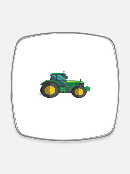 Ich Bin Ein Traktor-Opa, Nur Viel Cooler - Viereckiger Kühlschrankmagnet - Weiß
