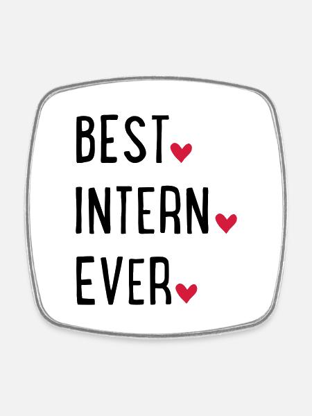 Intern - Square fridge magnet - white