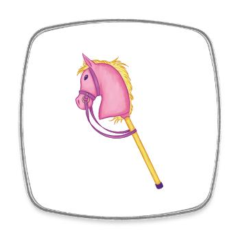 Buntes Steckenpferd Coole Hobby Horse Geschenke - Viereckiger Kühlschrankmagnet - Weiß - Vorne