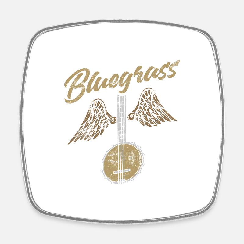 Bluegrass Banjo - Magnet carré - blanc