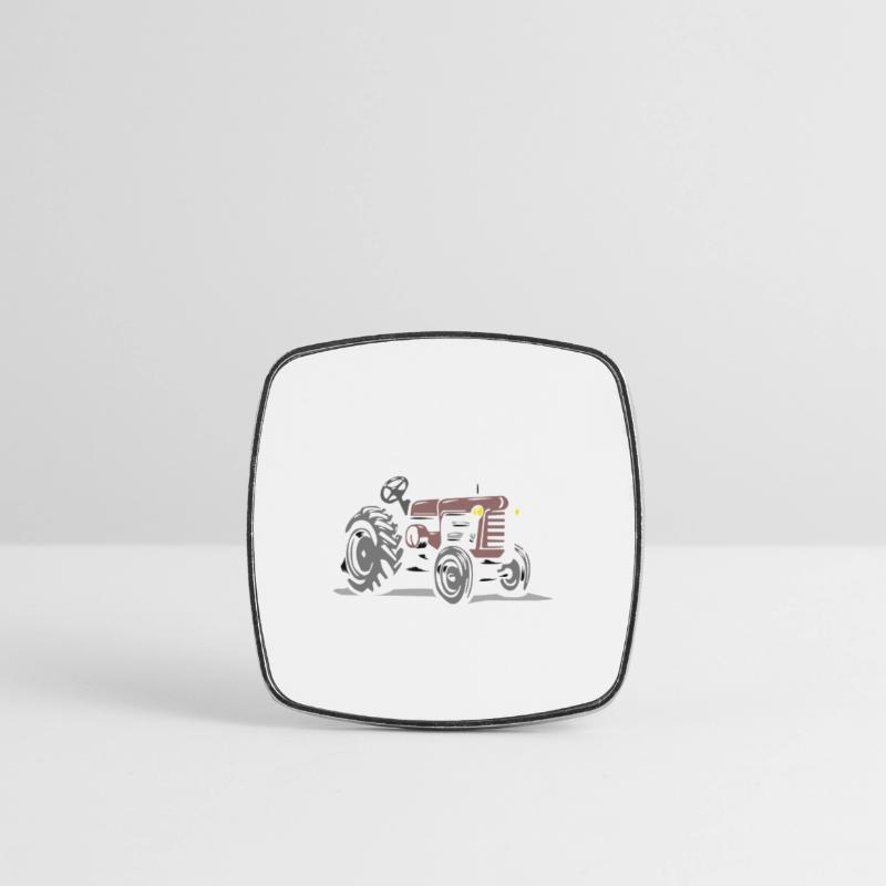 tractor pulling, tractor pulling tractor, pulling, Square fridge magnet