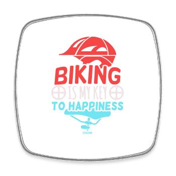 Biking Fahrrad Zweirad Mountainbike Sport - Viereckiger Kühlschrankmagnet - Weiß - Vorne
