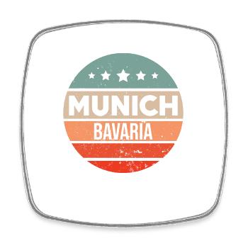 Munich - Magnet carré - blanc - Devant