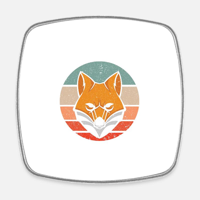 Zero Fox Given - Viereckiger Kühlschrankmagnet - Weiß