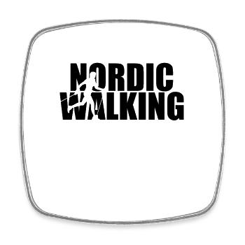 Walker Nordic Walking Wanderer Wandern Walkerin - Viereckiger Kühlschrankmagnet - Weiß - Vorne