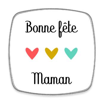 Bonne Fête Maman. Fête des mères - Magnet carré - blanc - Devant