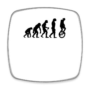 Développement Unicycle pilote Evolution monocycle - Magnet carré - blanc - Devant