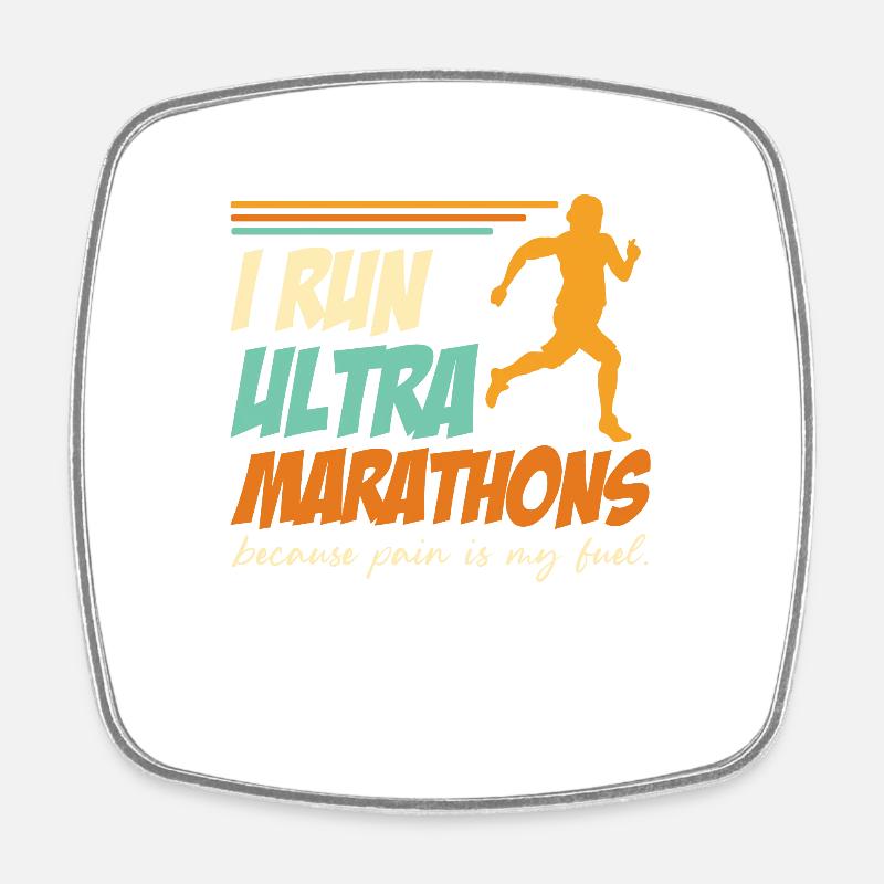 Ultra Marathon Runner Gift Run Jogging Saying - Square fridge magnet - white