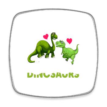Only a boy who loves dinosaurs - Square fridge magnet - white - Front