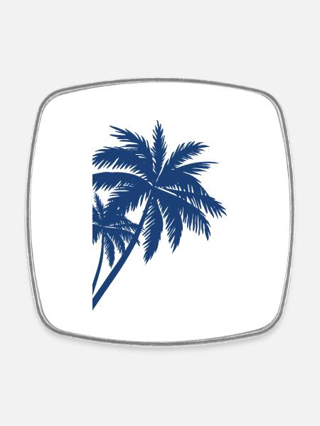 Palme Palm - Square fridge magnet - white