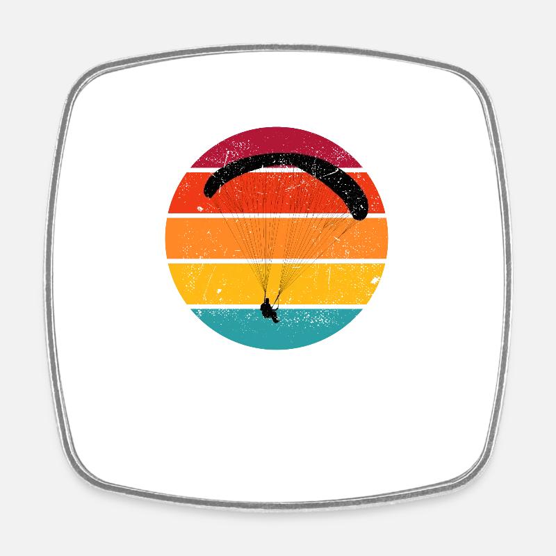 Paraglider Gift Paragliding Paraglider Shirt - Square fridge magnet - white