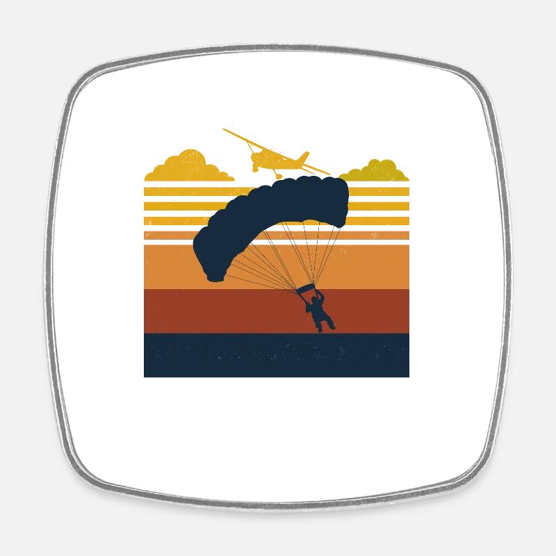 Skydiving Skydiving gift - Square fridge magnet - white
