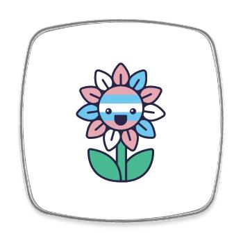 Transgender Genderqueer Trans - Square fridge magnet - white - Front