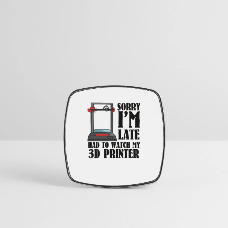 3d Drucker 3Dler 3d Programm Programmierer Viereckiger Kühlschrankmagnet