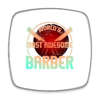 Barber Vintage - Square fridge magnet - white - Front