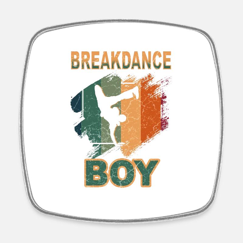Breakdance Jeunes danseurs Breakdancing - Magnet carré - blanc