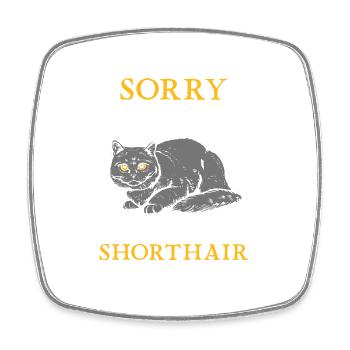 British Shorthair BKH cat - Square fridge magnet - white - Front