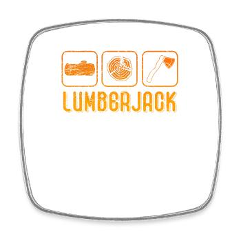 Lumberjack Holzarbeiter Und Holzbearbeitung - Viereckiger Kühlschrankmagnet - Weiß - Vorne