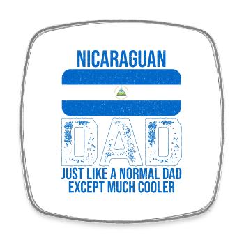 Nicaraguan Dad Nicaragua flag for Father's Day - Square fridge magnet - white - Front
