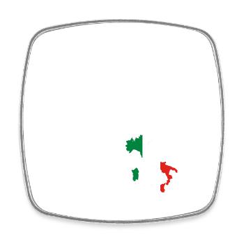 Italien Spruch Italien Urlaub - Viereckiger Kühlschrankmagnet - Weiß - Vorne