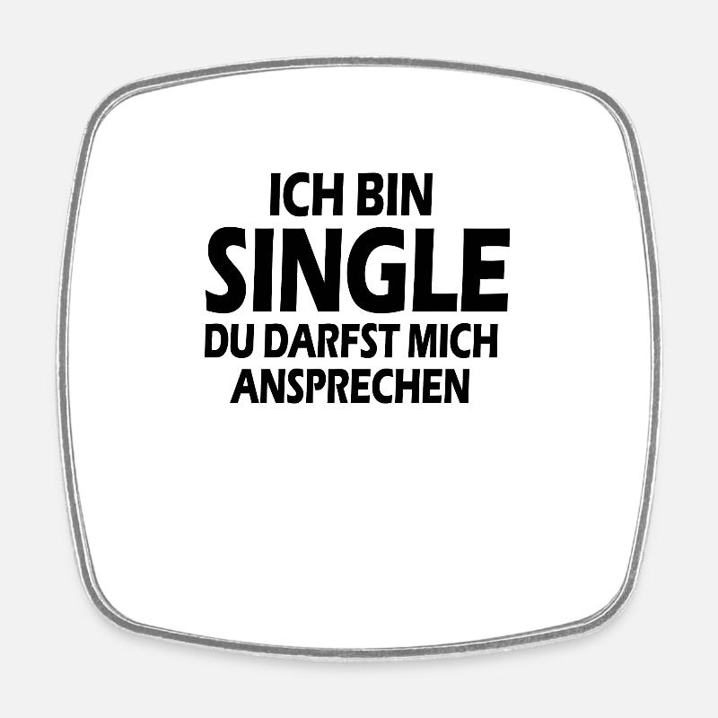 Single - Viereckiger Kühlschrankmagnet - Weiß