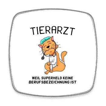Tier Tierarzt Tiermedizin Geschenk - Viereckiger Kühlschrankmagnet - Weiß - Vorne
