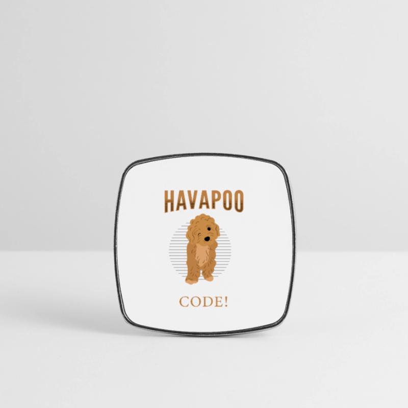 havapoo, havapoo Pudel Mischling, havapoo humor, Viereckiger Kühlschrankmagnet