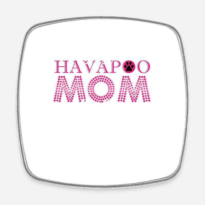 havapoo, havapoo havapoo sky, poodle hybrid, - Square fridge magnet - white