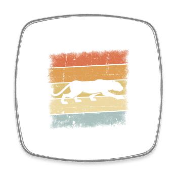 Panther Design - Viereckiger Kühlschrankmagnet - Weiß - Vorne