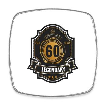 60. Geburtstag 60 Jahre Whiskey Whisky Label - Viereckiger Kühlschrankmagnet - Weiß - Vorne